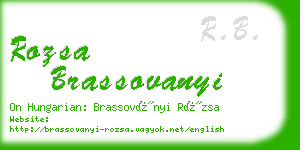 rozsa brassovanyi business card